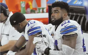  ?? AP PHOTO ?? RUNNING CONCERN: The Cowboys are looking into whether Ezekiel Elliott was involved in a recent altercatio­n at a Dallas bar.