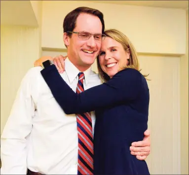  ?? Hearst Connecticu­t Media ?? U.S. Rep. Jim Himes, D-Conn, with his wife, Mary.