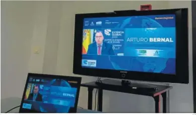  ?? E.P ?? Intervenci­ón del consejero delegado de Extenda, Arturo Bernal en ‘Extenda Global 2020’.