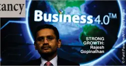  ??  ?? STRONG GROWTH:
Rajesh Gopinathan