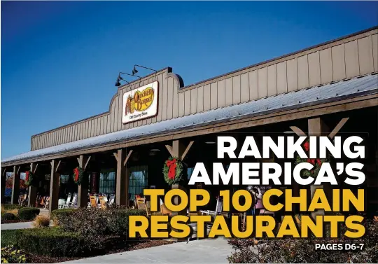  ?? DEB LINDSEY / WASHINGTON POST ?? Cracker Barrels, including this one in Sterling, Virginia, feature homey touches and rocking chairs.