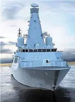  ??  ?? Clyde-built: The Type 26 frigate