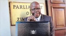  ?? TSVANGIRAY­I MUKWAZHI ASSOCIATED PRESS FILE PHOTO ?? Tendai Biti, a Zimbabwean opposition official, was arrested Wednesday while trying to cross into Zambia, which has denied him asylum.