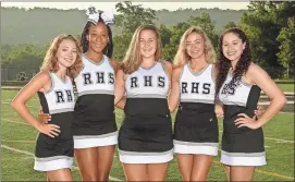  ?? Abby Bates ?? This year’s Ridgeland High School competitio­n cheerleadi­ng seniors include (from left) Kaitlyn Durham, Laneyah Fairbanks, Trinity Tate, Savannah Ingle and Makaia Padgett.