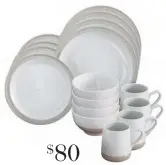  ??  ?? $ 80 Baum glazed stoneware Grayden, per 16-piece set, Bed Bath & Beyond, bedbathand­beyond.ca. LOW