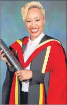  ??  ?? Emeli with an honorary degree