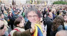  ?? Ansa ?? Mobilitazi­one Manifestaz­ioni per Puigdemont a Barcellona