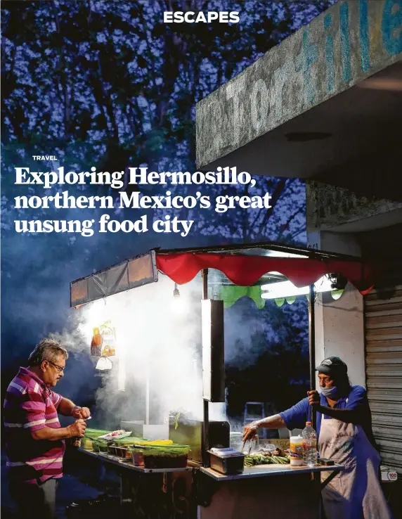  ?? Photos by Dania Maxwell / TNS ?? Alicia Garcia, right, prepares meat on the grill at Supertacos Alicia, a taqueria in Hermosillo, Mexico.
