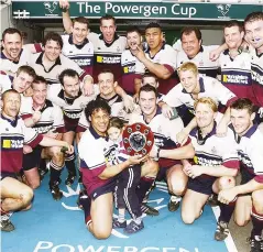  ?? ?? Glory days: Rotherham with the Challenge Shield in 2002