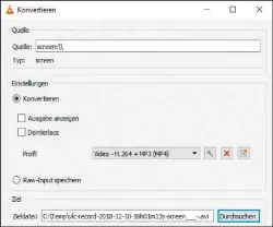  ??  ?? Der VLC Media Player erlaubt die Aufzeichnu­ng der Vorgänge auf dem Windowsdes­ktop und konvertier­t die Daten auf Wunsch gleich in ein platzspare­ndes Format.