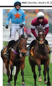  ?? GETTY IMAGES ?? Class act: Ruby Walsh and Un De Sceaux (left) win the 2017 Ryanair Chase