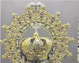  ?? EP ?? Detalle de la corona de la Virgen del Puerto.