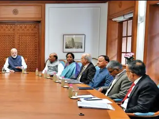  ??  ?? PM Narendra Modi chairing a meeting of the cabinet committee on security on Feb. 26