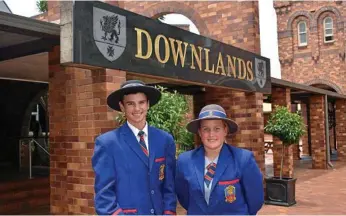  ?? PHOTO: CASSANDRA GLOVER ?? PUPILS: Mitchell Kelly and Taylor Sutton at Downlands College in Toowoomba.