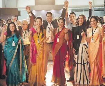  ?? Fox Star Hindi ?? ‘Mission Mangal’, which is inspired by Isro’s Mars Orbiter Mission, right, boasts a veritable powerhouse of acting by way of its female cast, above