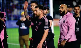  ?? ?? 27,000 people attended LA Galaxy versus Inter Miami, the largest regular-season crowd in LA’s history. Photograph: Gary A Vasquez/USA Today Sports