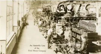  ?? (MARY EVANS/SIPA) ?? The Ford Motor Company Assembly Line, circa 1920.