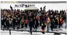  ?? NIKITA SANDELLA / CONTRIBUTE­D ?? CENTERVILL­E HIGH SCHOOL At Centervill­e High School on Wednesday, about 400 of the 2,800 students participat­ed in the walkout.