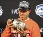  ?? GETTY IMAGES ?? Coach Dabo Swinney is no slouch in the postseason or the regular season. He’s 116-30 at Clemson.