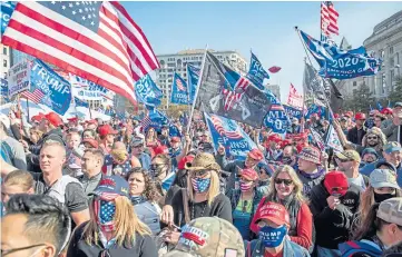  ??  ?? RALLY: Thousands of people take part in a pro-Trump Maga march in Washington, DC.