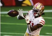 ?? Rick Scuteri / Associated Press ?? Niners wide receiver Brandon Aiyuk had zero targets in the season-opening win against the Lions.