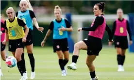  ?? ?? Lucy Bronze (right) has returned to England and will not feature in the final Euro 2022 warm-up match against Switzerlan­d. Photograph: Lynne Cameron/The FA/Getty Images