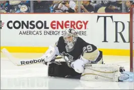  ?? The Associated Press ?? To no surprise, Marc-Andre Fleury was left unprotecte­d by the Pittsburgh Penguins after previously agreeing to waive his no-movement clause for the expansion draft. It seems likely that Fleury will be the Vegas Golden Knights’ starting goalie next...