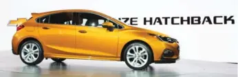  ??  ?? As expected, General Motors also unveiled a hatchback version of its Chevrolet Cruz.