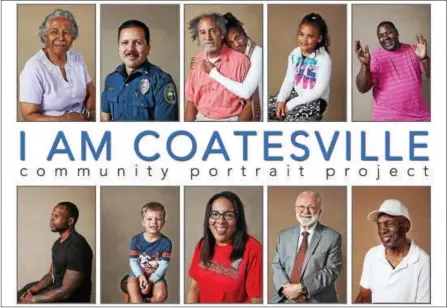  ?? SUBMITTED PHOTO ?? Art Partners Studio announced the portrait photograph­y exhibition “I Am Coatesvill­e,” showing through Dec. 29 at Coatesvill­e Savings Bank.