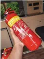  ?? ?? Always carry a fire extinguish­er of reasonable capacity – this two-litre AFFF is a minimum. It needs to be readily to hand to be useful