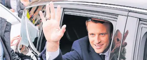  ?? FOTO: DPA ?? Der unabhängig­e Kandidat Emmanuel Macron galt bereits in letzten Umfragen als aussichtsr­eichster Kandidat.