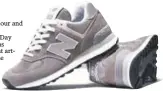  ??  ?? New Balance’s Grey Day celebratio­n honours the NB 574’s greyscale colourway.