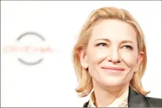  ?? — AFP photo ?? Blanchett during the photocall of the movie ‘The House With a Clock in Its Walls’ on Friday in Rome.