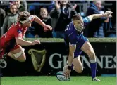  ?? ?? VICTORY: Sam Prendergas­t scores a try