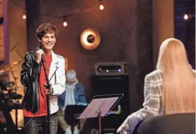  ?? TRAE PATTON/NBC ?? Oklahoma native Tanner Massey, left, works with his coach, pop star and Oklahoma transplant Gwen Stefani, on “The Voice” Season 24.