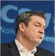  ??  ?? CSU-Chef Markus Söder ist im Machtkampf der beiden Unionspart­eien unterlegen.