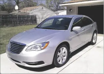  ?? YUMA POLICE DEPARTMENT ?? YUMA POLICE BELIEVE A SILVER 2011-2013 CHRYSLER 200, similar to the one pictured here, fled the scene of a fatal hit-and-run early Monday morning in which an 18-year-old bicyclist was killed and another seriously injured.