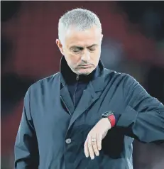  ??  ?? Time’s up for Mourinho at Manchester United.