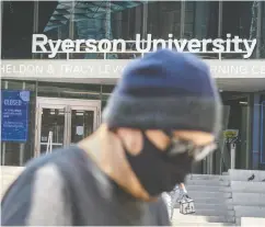  ?? Peter J Thompson / national post ?? Toronto’s Ryerson University, like other post-secondary
institutio­ns, has been closed during the pandemic.