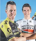  ?? . ?? Mitchelton’s retiring Matthew Hayman and defending champion Daryl Impey.