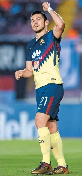  ??  ?? Henry Martín celebra uno de sus goles en 2018