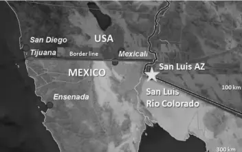  ??  ?? MAPA QUE MUESTRA el potencial esquena de la línea de gas natural que llegaría a San Luis, en el documento de la solicitid de propuesta poblicado por el ayuntamien­to.