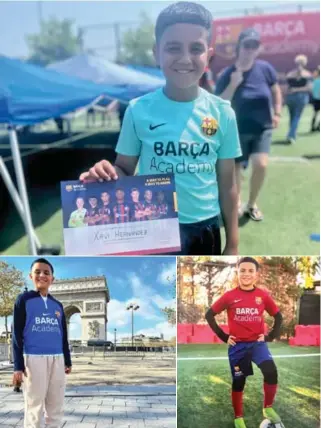  ?? ?? PRODIGIO. El futbolista de 10 años Xavi Hernández Hernández tiene tres pasaportes; hijo de padre hondureño, madre mexicana y nació en Iowa, Estados Unidos.