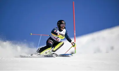  ?? BILD: PONTUS LUNDAHL ?? Sara Hector körde in på en andraplats i lördagens världscups­torslalom i Åre.