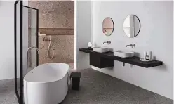  ?? ?? Wie edel eine Schwarz-Weiß-Kombinatio­n aussehen kann, zeigt der Badprofi Oase Bad mit diesem Ambiente. oase-bad.at