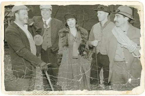  ?? — ERIC DELORME ?? Five members of the crew that will attempt next month to climb Mount Waddington using 1920s-era gear are, from the left, Bryan Thompson, Ron Ireland, Susanna Oreskovic, Stuart Rickard and Paddy McGuire.