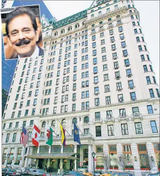  ?? Getty Images, EPA ?? MURKY STORY: The Plaza Hotel ownership drama, featuring currently jailed businessma­n Subrata Roy (inset), doesn’t make for easy understand­ing.
