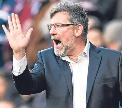 ?? Picture: SNS Group. ?? Craig Levein: making Hearts better in Wright’s opinion.