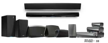  ??  ?? Bluetooth CD-quality streaming High-res streaming Multiroom platform Stereo drivers Separate speakers Battery operation Dedicated app Voice control (via Alexa) ▼ These HEOS wireless speakers, soundbars and electronic­s are just the start of the family portrait, with the platform also now integrated into a great many Denon and Marantz products.