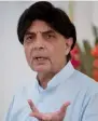  ?? AP file ?? Chaudhry Nisar says the peace, achieved through efforts of armed forces, is an example for the entire world. —